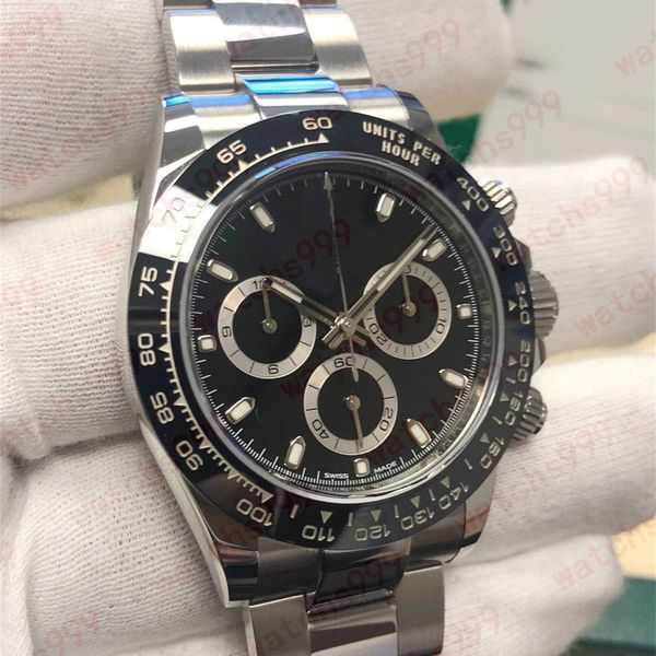 

jc factory luxury men original box wristwatches stainless steel black dial 116500ln automatic movement 7750 work chronograph sports mens wat, Slivery;brown