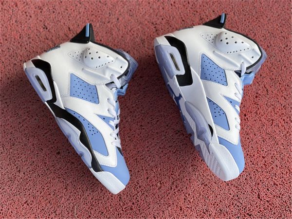 

shoes authentic 6 unc men university blue white college navy black outdoor sports 6s traniers sneakers original us7-13