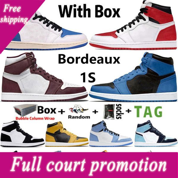 

with box mens jumpman 1 high og 1s basketball shoes heritage bordeaux marina blue hyper royal carbon fiber dark mocha digital pink seafoam