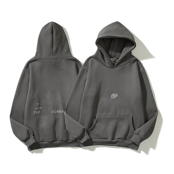 

vintage grey sweatshirt hoodie men women puff letter print hooded oversize sweatshirts pullovers, Black