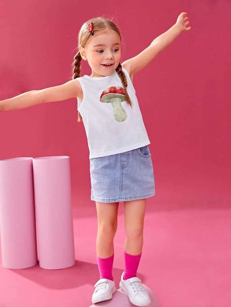 

x nila toddler girls mushroom print tank she, Blue