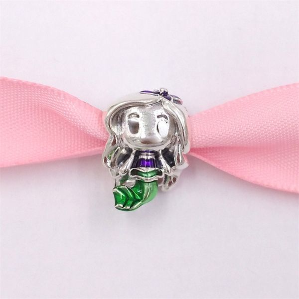 Takı 925 Ayar Gümüş Zincirler Boncuk Pandora Bilezik Makinesi Yapma Kiti Bilezik Disny Küçük Mermaid Ariel Charm Kadınlar Kolye Set Kutusu DIY 799508C01