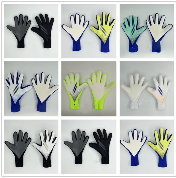 

2022 new goalkeeper gloves finger protection professional men football gloves adults kids thicker goalie soccer glove, Black