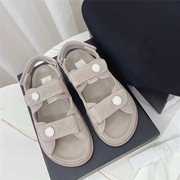 

beach shoes classic matching color versatile simple sports sandals plaid sanded leather flat shoes for women, Black