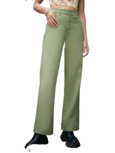 

romwe solid slant pocket jeans g80e#, Blue