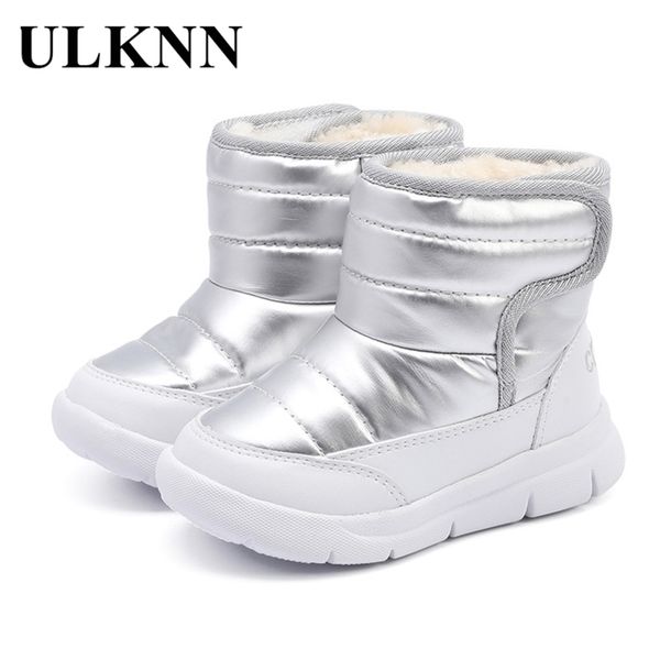 

ulknn children' shoes snow boots winter boys thick plush shoes solid girls warm shoes kids short boots student lj201201, Black;grey