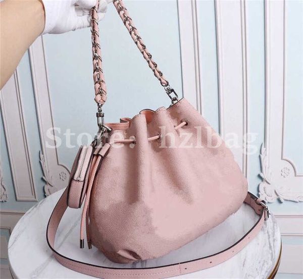 

bella bucket bag wallet galet gray mahina perforated calf leather round coin purse drawstring versatility women luxurys designers shoulder
