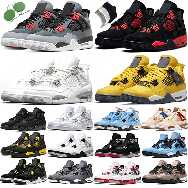 

4s 4 basketabll shoes infrared lightning white oreo red thunder black cat university blue bred cactus jack pure money fire red sail taupe ha