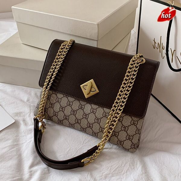 

factory online export designer brand bag handbag small 2022 new trend wave fashion msenger printed large capacity one shoulder chain women&#