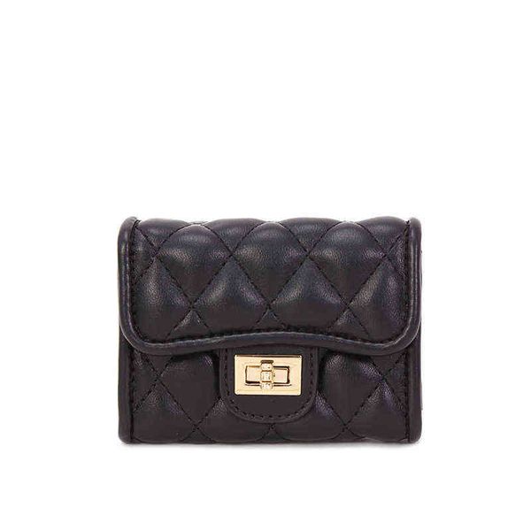 

bag female change bag fashion multi card bag small xiangfeng lingge wallet 220625, Red;black