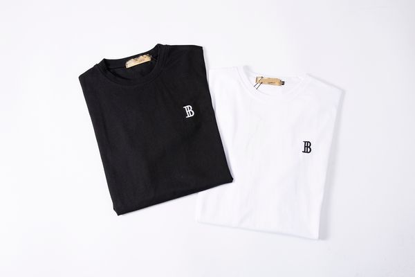 

2022 new t-shirt polo shirt embroidered compass badge couple t-shirt cotton loose casual summer short sleeve round neck simple top, White;black