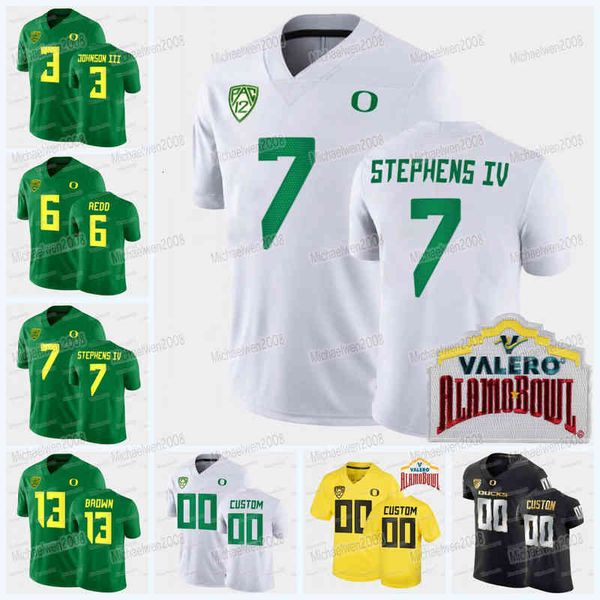 

custom ncaa college oregon ducks football jerseys 2021 alamo bowl marcus mariota cj verdell jaylon redd steve stephens mycah pittman mykael, Black