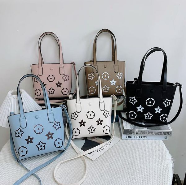 

versatile portable crossbody long strap totes shoulder bag print shopping bag
