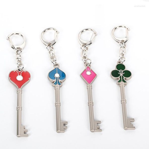 Keychains Şemsiye Şirketi Yeniden Yapın RPD Bölge Anahtarları Set Rakun Şehir İstasyonu Spade Club Heart KeychainKeychains Keychainseychains Emel2