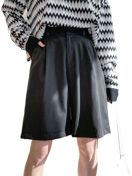 

dazy high waist slant pockets bermuda shorts o5nk#, White;black