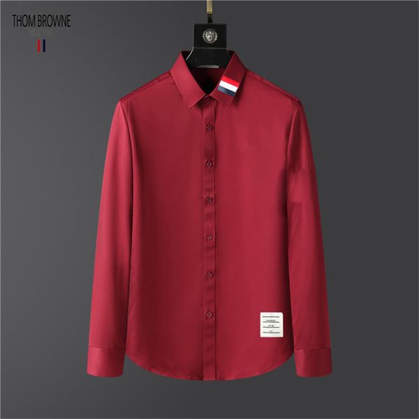 

men's shoes luxurys designers dress shirt menswear fashion society black men solid color business casual long sleeve q049, White;black