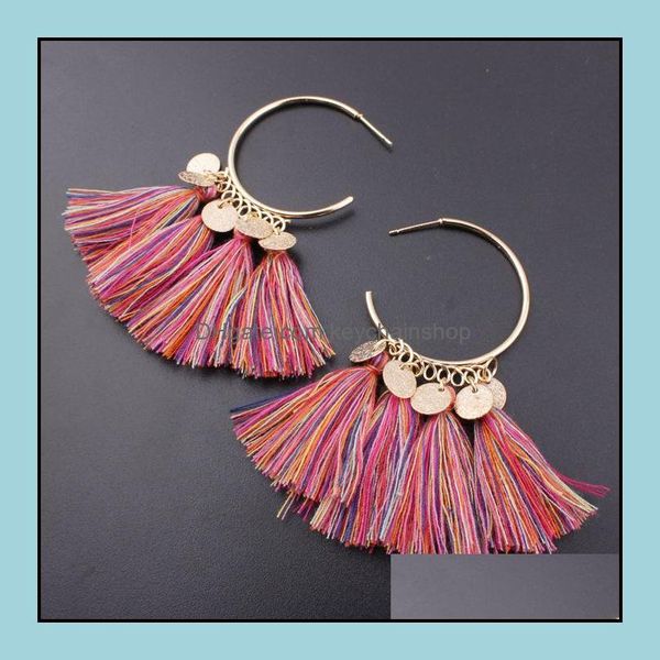 

dangle chandelier earrings jewelry bohemian ethnic style tassel pendant women girl statement fashion accessories christmas gift drop deliv, Silver