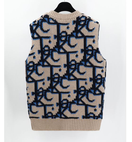 

new aop jacquard letter knitted sweater in autumn / winter 2022acquard knitting machine e custom jnlarged detail crew neck cotton 3r3258w4u, White;black