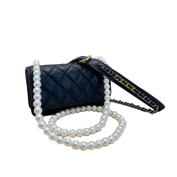 

designer bags wholesale and retail vintage fashion pearl metal double strap diamond embroidery delicate small soft leather original box diag