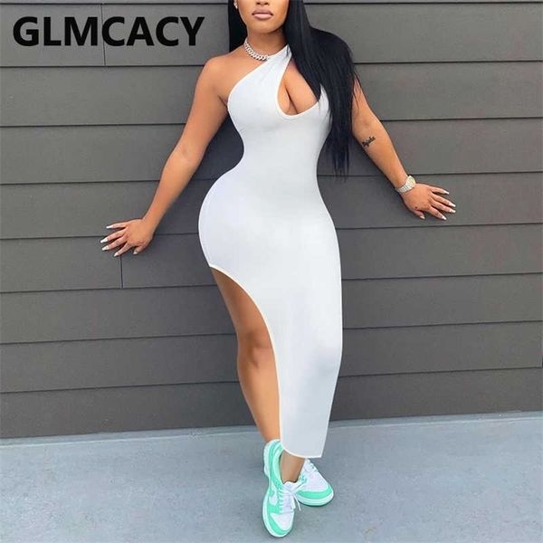 

solid one shoulder bodycon party club dress 210702, Black;gray