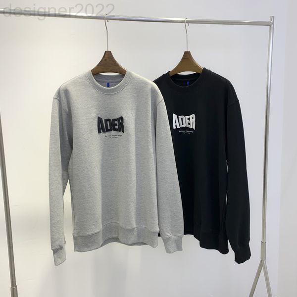 

women's hoodies & sweatshirts designer ader pullover xiaozhongchao brand long sleeve heavy industry 10000 needle three-dimensional embr, Black
