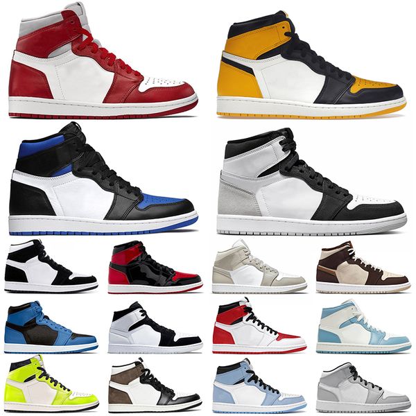 

jumpman 1 1s basketball shoes trainers yellow toe white newstalgia college grey visionaire stage haze sports dark marina blue diamond shorts