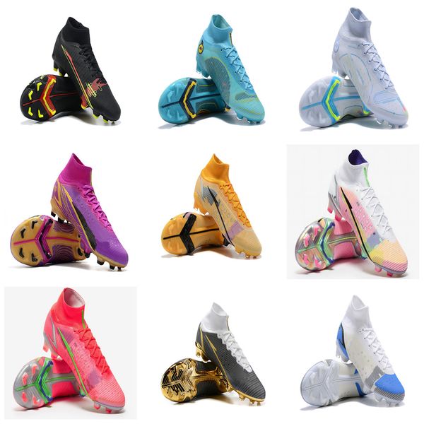 

2022 men soccer shoes mercurial superfly viii 8 elite fg ronaldo cr7 dream speed 14 football boots