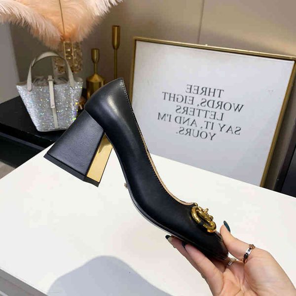 

dress shoes designer boat shoes spring and autumn square head high heels leather wedding women's luxury party dress shoess 35-41 5 colo, Black