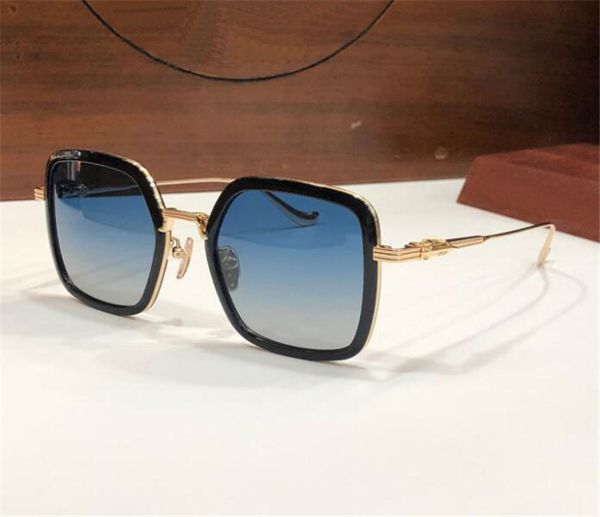 NOVO design de moda feminino óculos de sol Blue trabalho requintado quadro quadrado estilo vintage qualidade de alta qualidade UV400 de proteção de proteção UV400