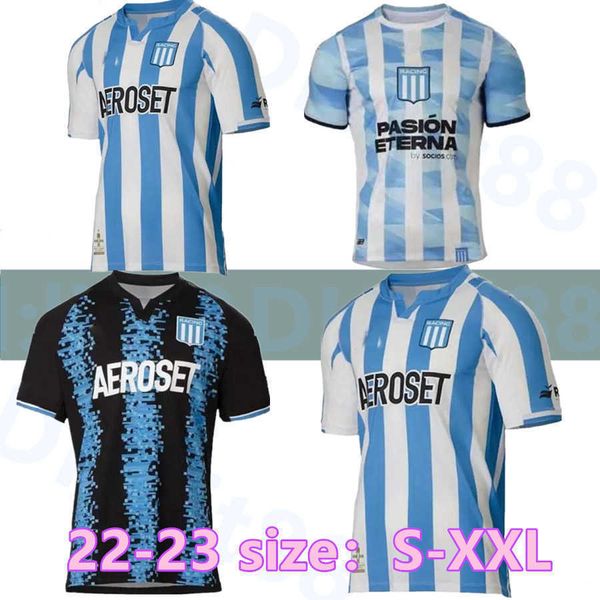 

2022 racing club de avellaneda soccer jerseys home away third white blue 21 22 bou 7 fernandez 8 centurion 10 2023 jersey football shirts, Black;yellow