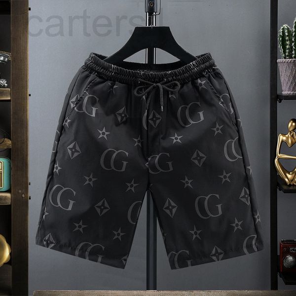 

men's pants designer summer men's net red shorts ice silk big underpants thin 5-point fast dry beach trendy brand gfby, Black
