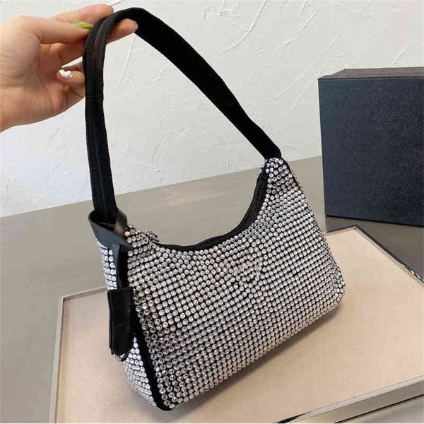 

gbg cbag axillary package luxury designer brand senior crystal diamond bags fashion shoulder lady handbags underarm chains phone bag