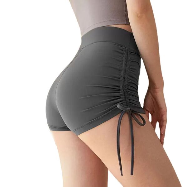 

2022 fashion shorts legging luxury womens yoga pants solid color women sports pants shorts high waist hip lifting exercise fitness elastic l, Black
