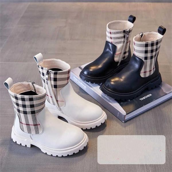 

autumn winter children boot fashion girls kids shoes martin boots a pedal s2133, Black;grey
