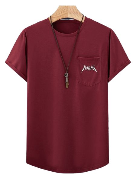 

men letter graphic pocket patched tee j1qc#, White;black