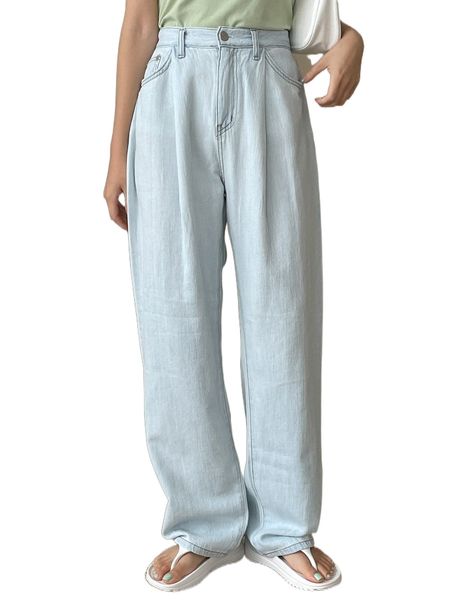 

dazy high waist wide leg jeans 76l7#, Blue