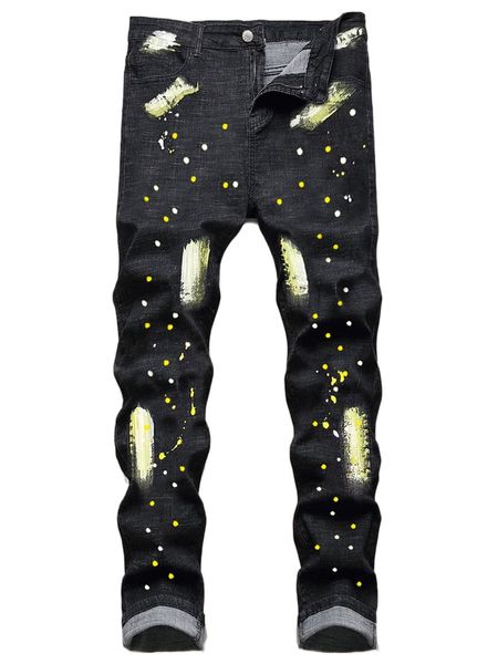 

romwe guys ripped jeans v4cy#, Blue