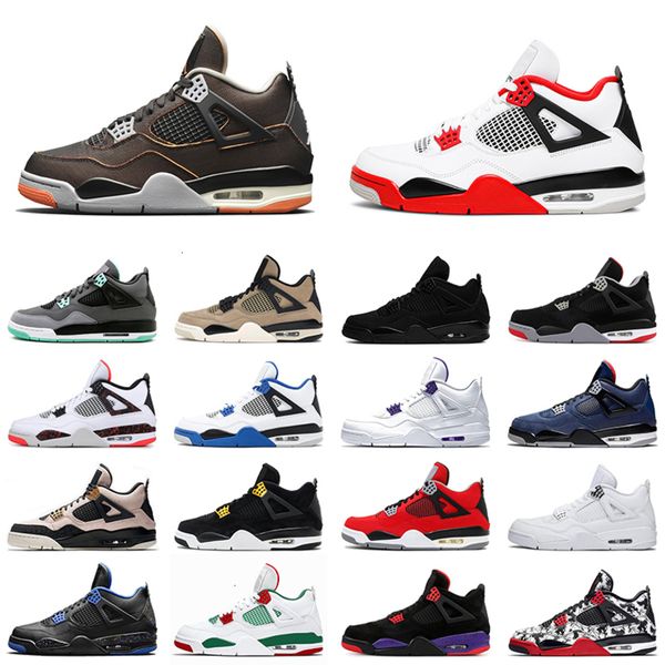 

with box jordons 4 starfish mens basketball shoes 4s fire red cool grey black cat men trainer sports sneakers zapatos