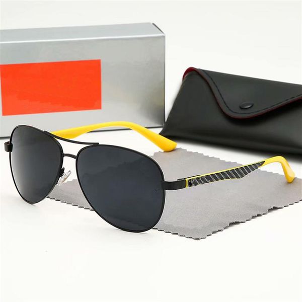 

2022 classic luxury designer men women sunglasses brand vintage pilot sun glasses polarized uv400 58mm glass lenses228u, White;black