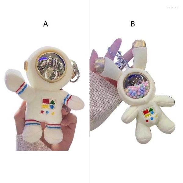 Schlüsselanhänger Niedlicher Plüsch-Astronauten-Schlüsselanhänger Raum für Männer Weibliche Anime-Autozubehör Schultasche Charme Erwachsenes Kind GiftKeychains Forb22