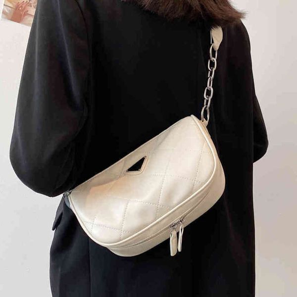 

80%2022 new luxury bags ceqk net red versatile pillow cowhide ling lattice bagwomen's fashion bags