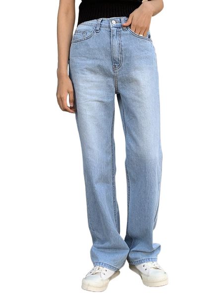 

dazy zip fly boyfriend jeans c1i1#, Blue