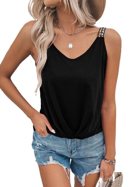 

contrast geo tape cami u4hn#, White