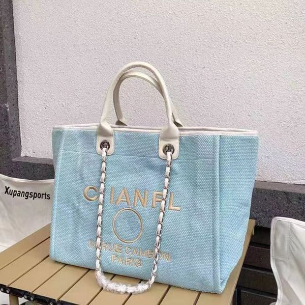 

luxury brand fashion embroidered beach bags ch designer women canvas evening handbags classic female big shopping large capacity ladies bag