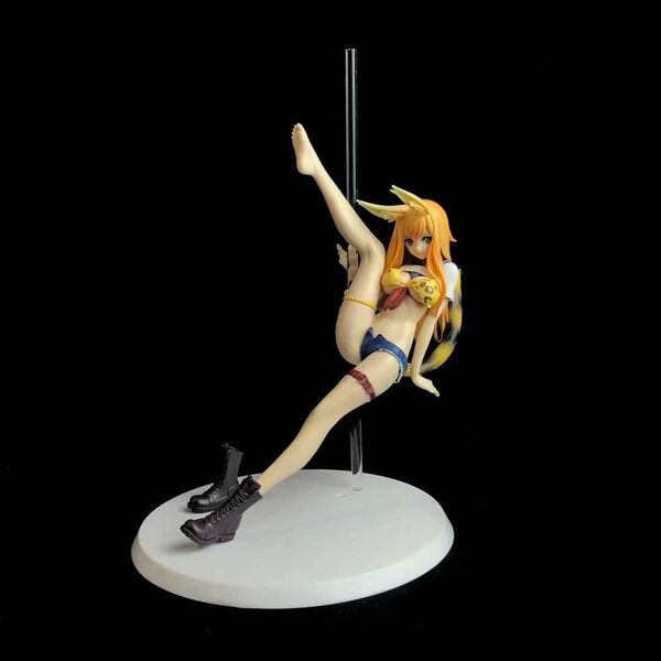 

huiya01 21cm anime native pink cat mitaro tony savana wilder 1/7 pvc action figure toy game statue collectible model doll gift q0722