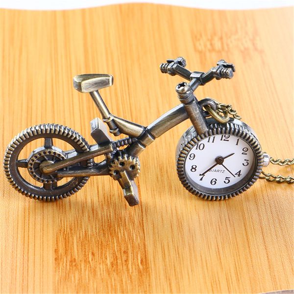 

10pcs bicycle key chain pocket watch creative model handicraft retro office table decoration table-4876y69-3-1-6, Slivery;golden