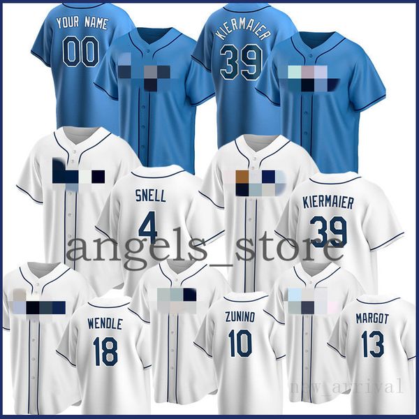 

jersey custom 2020 bay cutsom rays 12 wade boggs baseball jersey blake snell evin kiermaier jackie robinson matt duffy evan longoria mens we, Blue;black