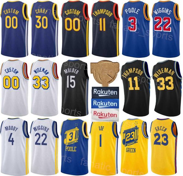 Stampato The Finals Patch Basketball Moses Moody Jersey 4 Andrew Wiggins 22 Stephen Curry 30 Damion Lee 1 Nemanja Bjelica 8 Otto Porter 32 Kuminga 00 uomini bambini donne donne