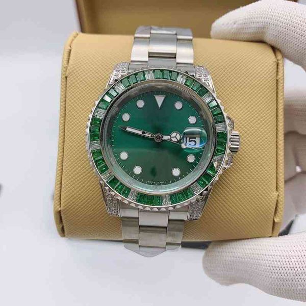 

luxury datejustt green designer es wrist crystal loop bezel mechanical waterproof, Slivery;brown