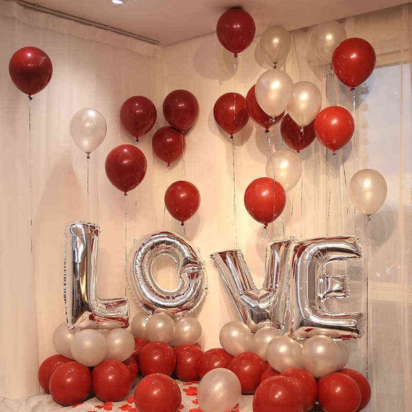 

factory outlet red column balloon suit wedding tanabata wedding room decoration scene layout festive supplies
